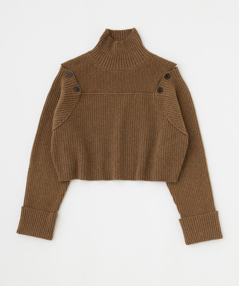 MOUSSY「LAYERED LIKE オープンショルダーニット」|ニット・セーター|