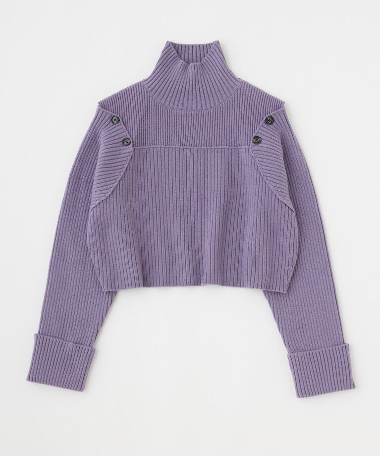 MOUSSY「LAYERED LIKE オープンショルダーニット」|ニット・セーター|