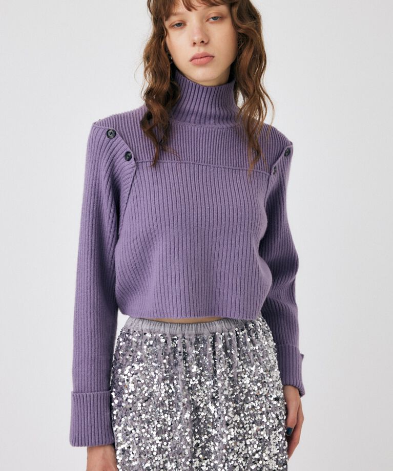 MOUSSY「LAYERED LIKE オープンショルダーニット」|ニット・セーター|