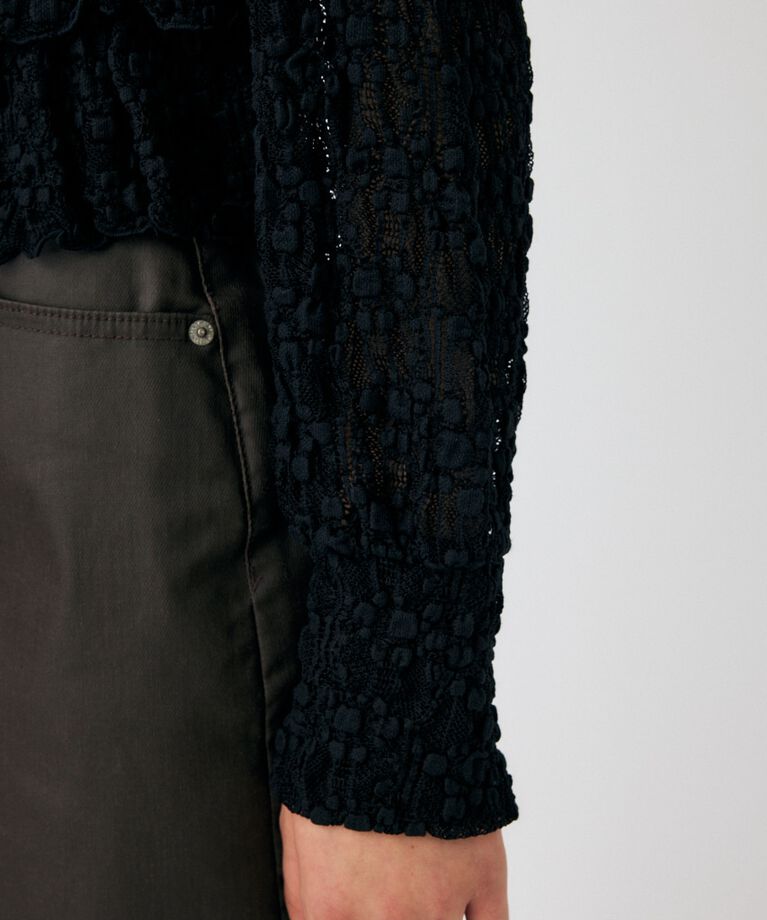 MOUSSY「RUFFLE LACY CUT ブラウス」|Tシャツ・カットソー|