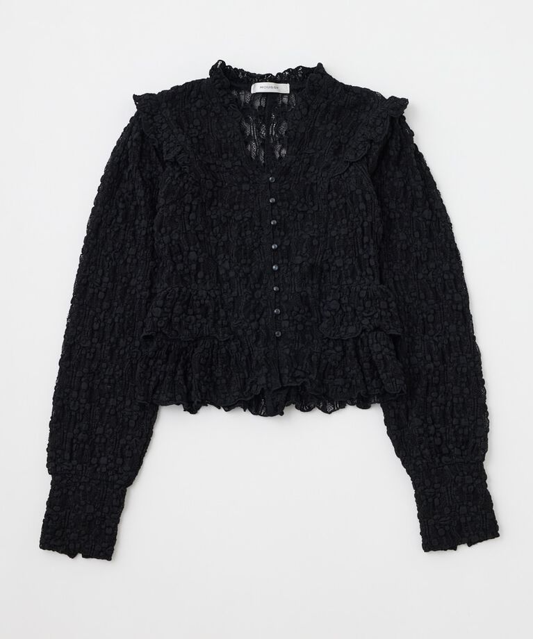MOUSSY「RUFFLE LACY CUT ブラウス」|Tシャツ・カットソー|