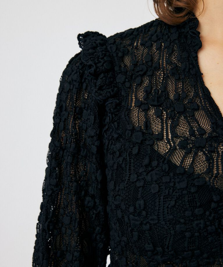 MOUSSY「RUFFLE LACY CUT ブラウス」|Tシャツ・カットソー|