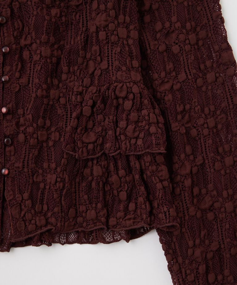 MOUSSY「RUFFLE LACY CUT ブラウス」|Tシャツ・カットソー|