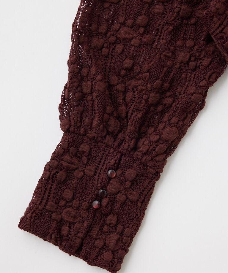 MOUSSY「RUFFLE LACY CUT ブラウス」|Tシャツ・カットソー|