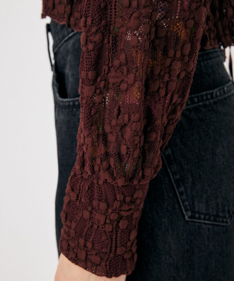 MOUSSY「RUFFLE LACY CUT ブラウス」|Tシャツ・カットソー|