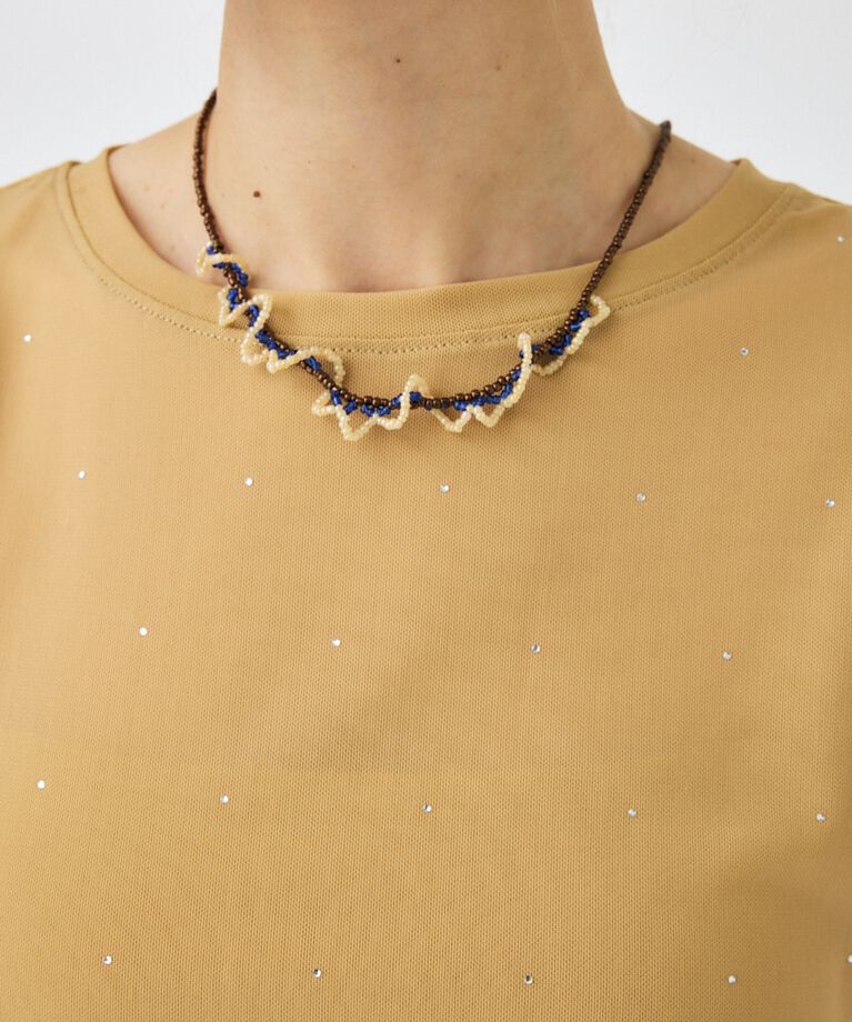 MOUSSY「RHINESTONE SHEER Tシャツ」|Tシャツ・カットソー|