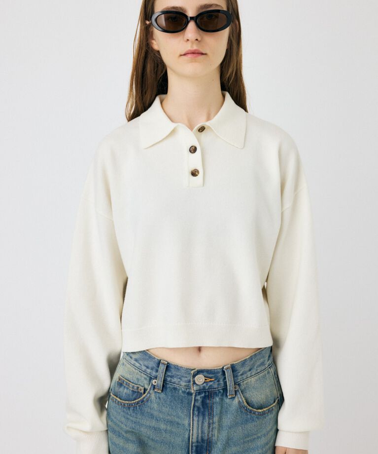 MOUSSY「BOXY KNIT ポロ」|ニット・セーター|