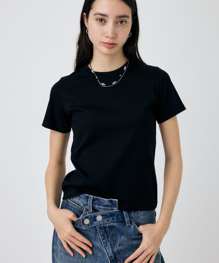 MOUSSY「SUVIN GIZA  CN TEE」|Tシャツ・カットソー|BLK
