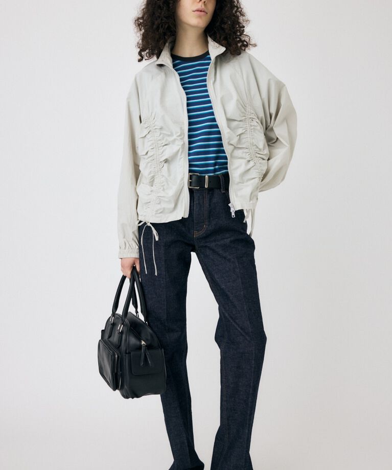 MOUSSY「ROLL SLEEVE マルチストライプ TEE」|Tシャツ・カットソー|