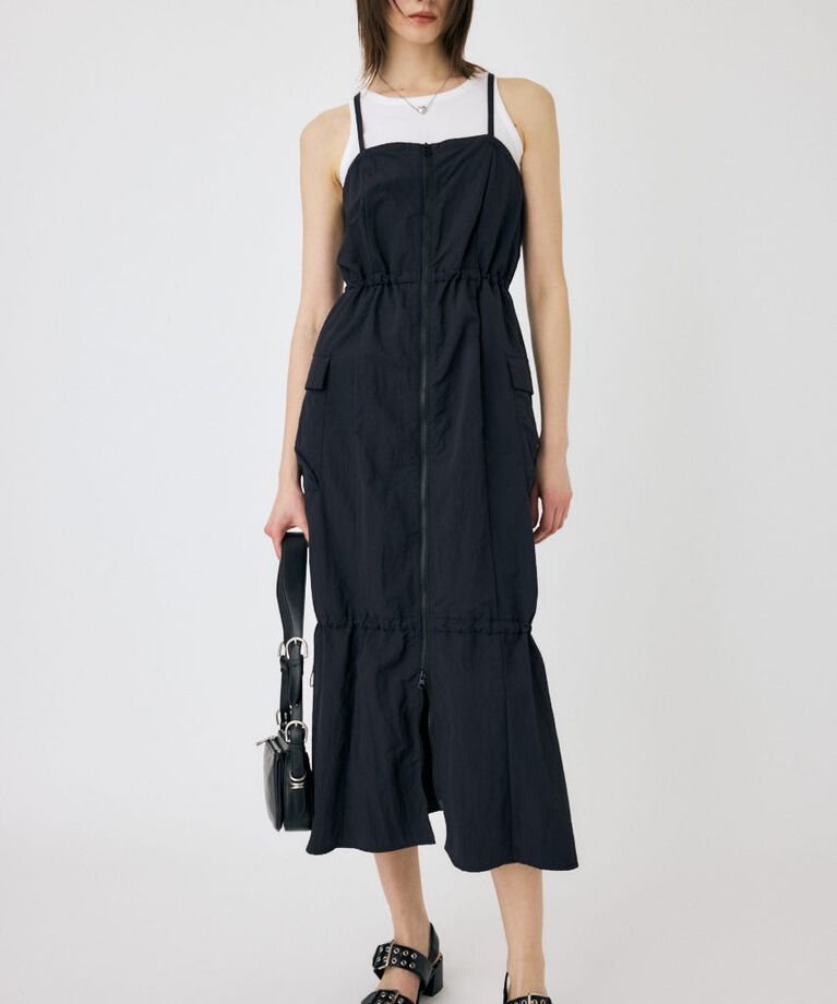 MOUSSY「TECHNICAL キャミドレス」|ワンピース|BLK