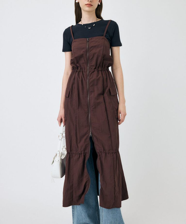 MOUSSY「TECHNICAL キャミドレス」|ワンピース|BRN