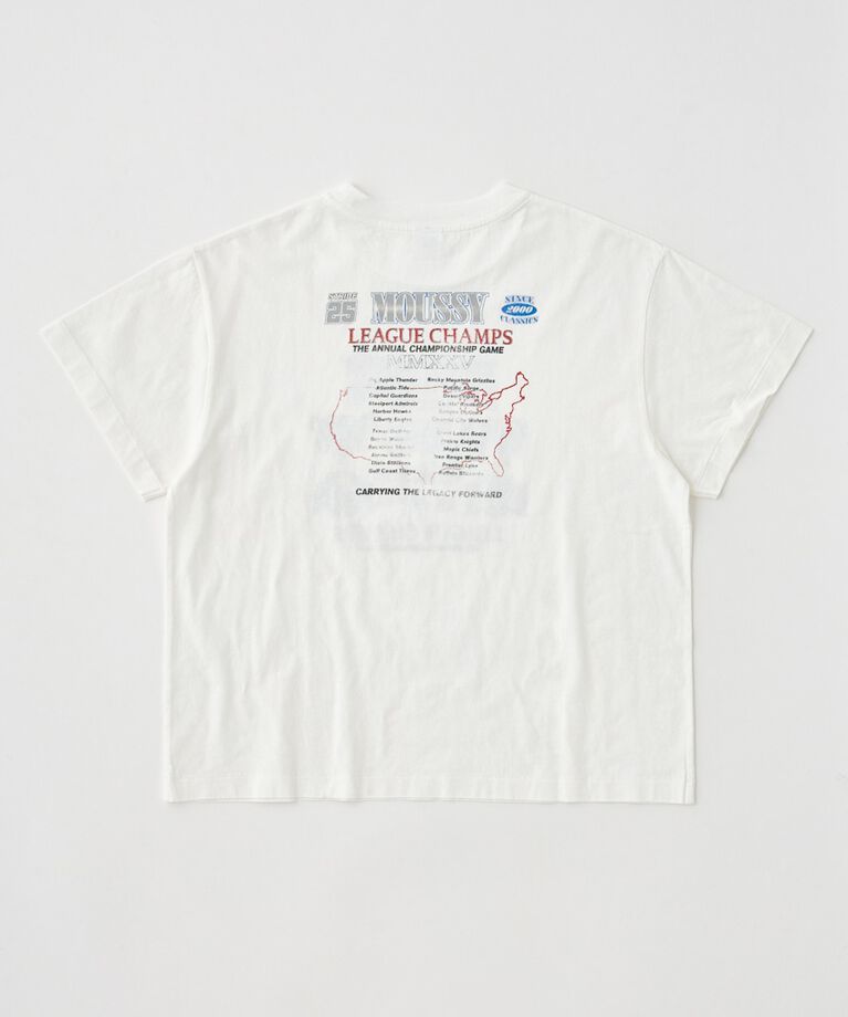 MOUSSY「MOUSSY LEAGUE CHAMPS 25 Tシャツ」|Tシャツ・カットソー|