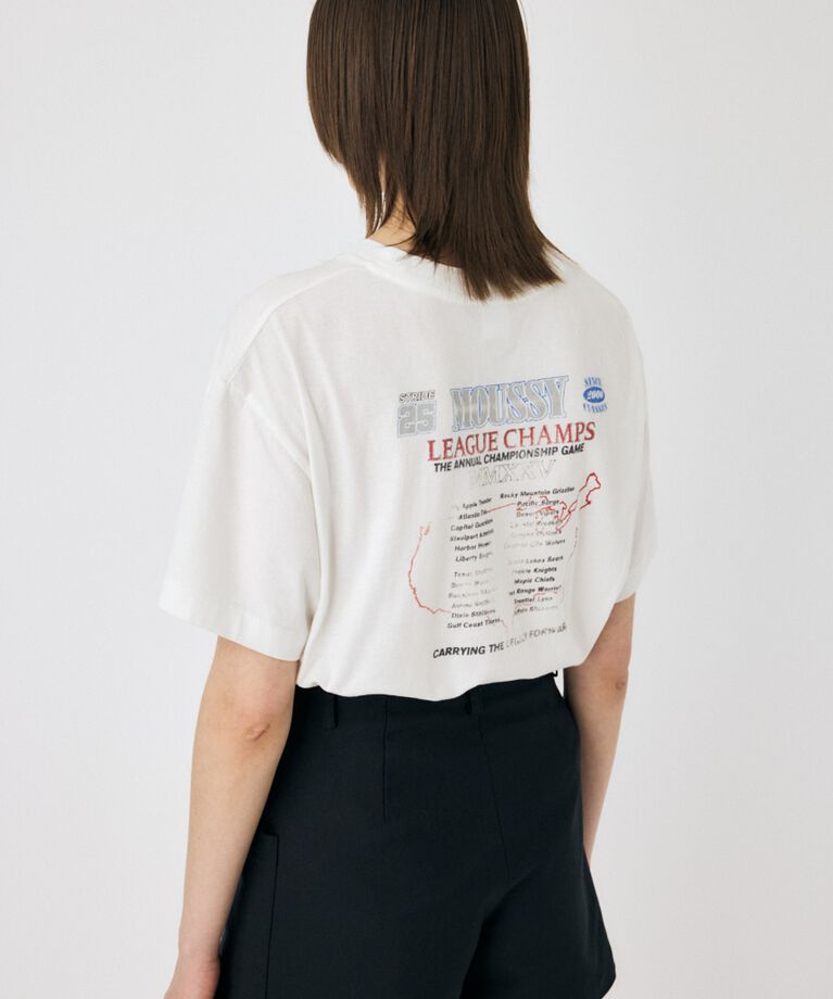 MOUSSY「MOUSSY LEAGUE CHAMPS 25 Tシャツ」|Tシャツ・カットソー|