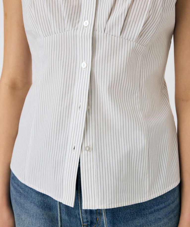 MOUSSY「PIN STRIPE FIT シャツ」|シャツ・ブラウス|