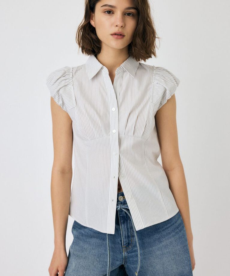 MOUSSY「PIN STRIPE FIT シャツ」|シャツ・ブラウス|