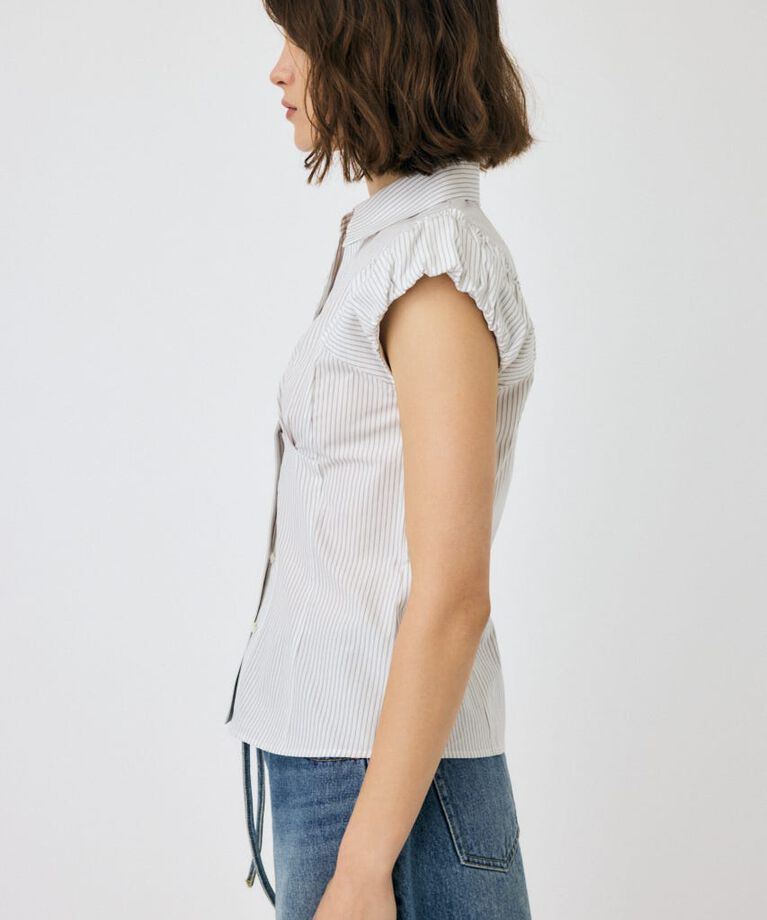 MOUSSY「PIN STRIPE FIT シャツ」|シャツ・ブラウス|