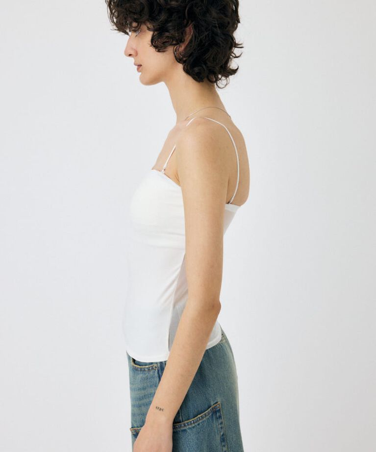 MOUSSY「BACK SHEER カップインキャミ」|キャミソール|