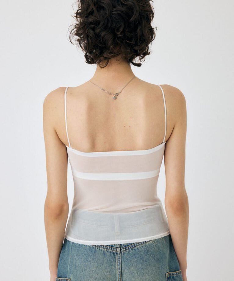 MOUSSY「BACK SHEER カップインキャミ」|キャミソール|