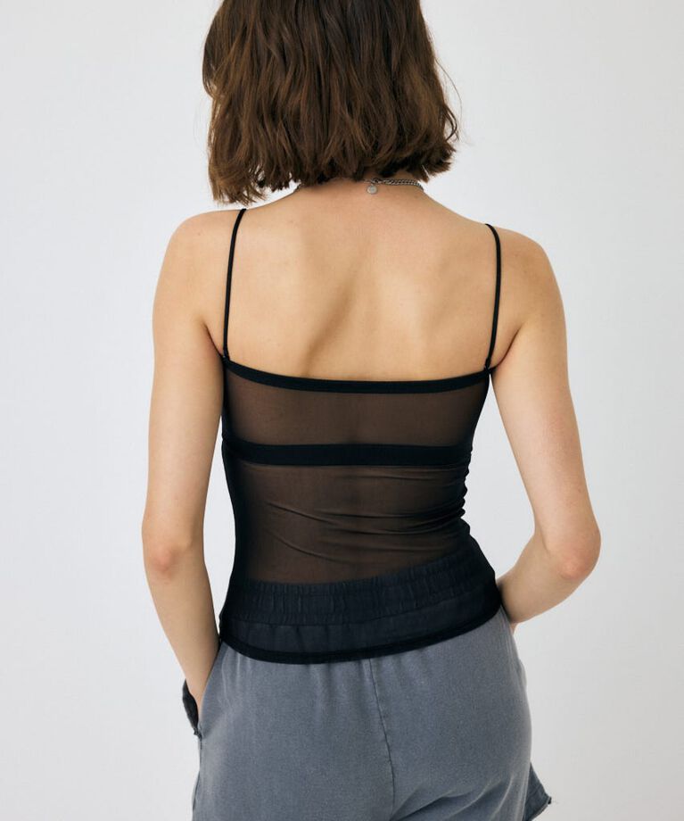 MOUSSY「BACK SHEER カップインキャミ」|キャミソール|