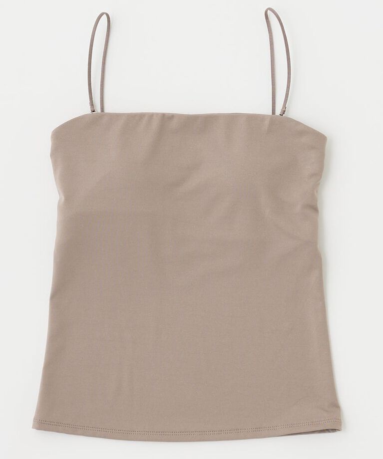 MOUSSY「BACK SHEER カップインキャミ」|キャミソール|BEG