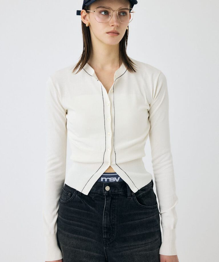 MOUSSY「COLOR STITCH カーディガン」|カーディガン|