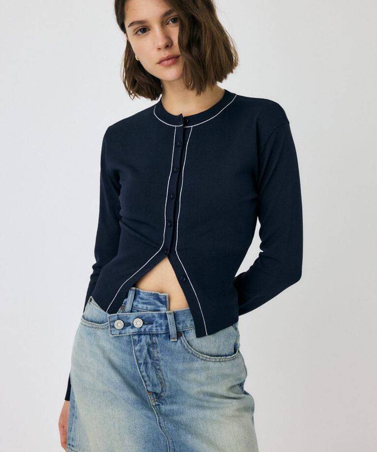 MOUSSY「COLOR STITCH カーディガン」|カーディガン|