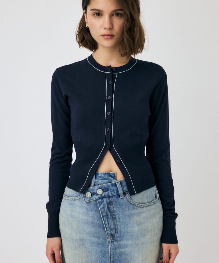 MOUSSY「COLOR STITCH カーディガン」|カーディガン|