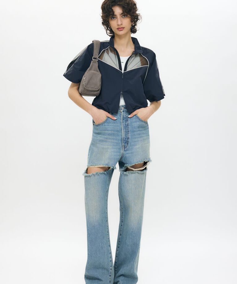MOUSSY「PIPING HALF SLEEVE トラックジャケット」|その他|