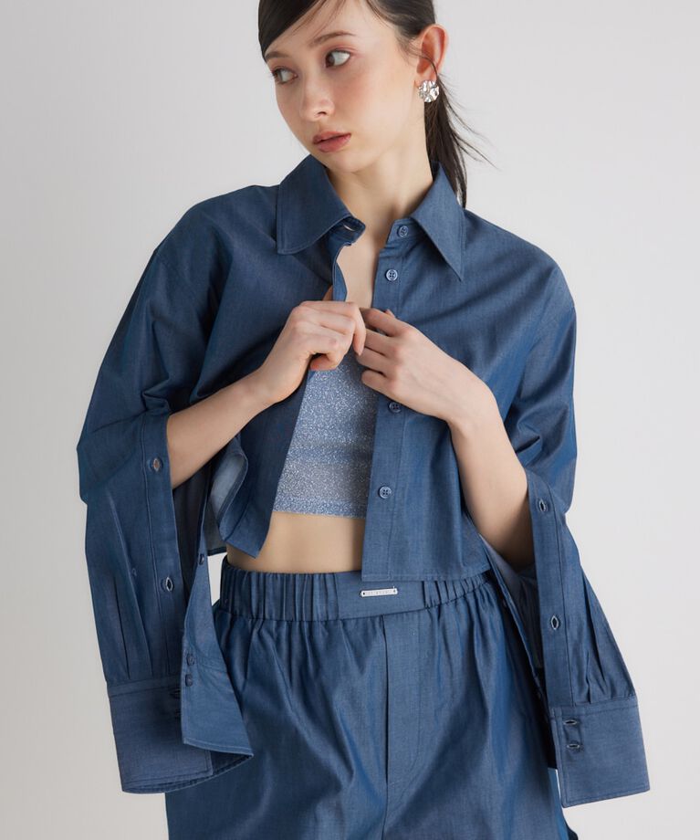 rienda「2WAYショートSH TOP」|シャツ・ブラウス|