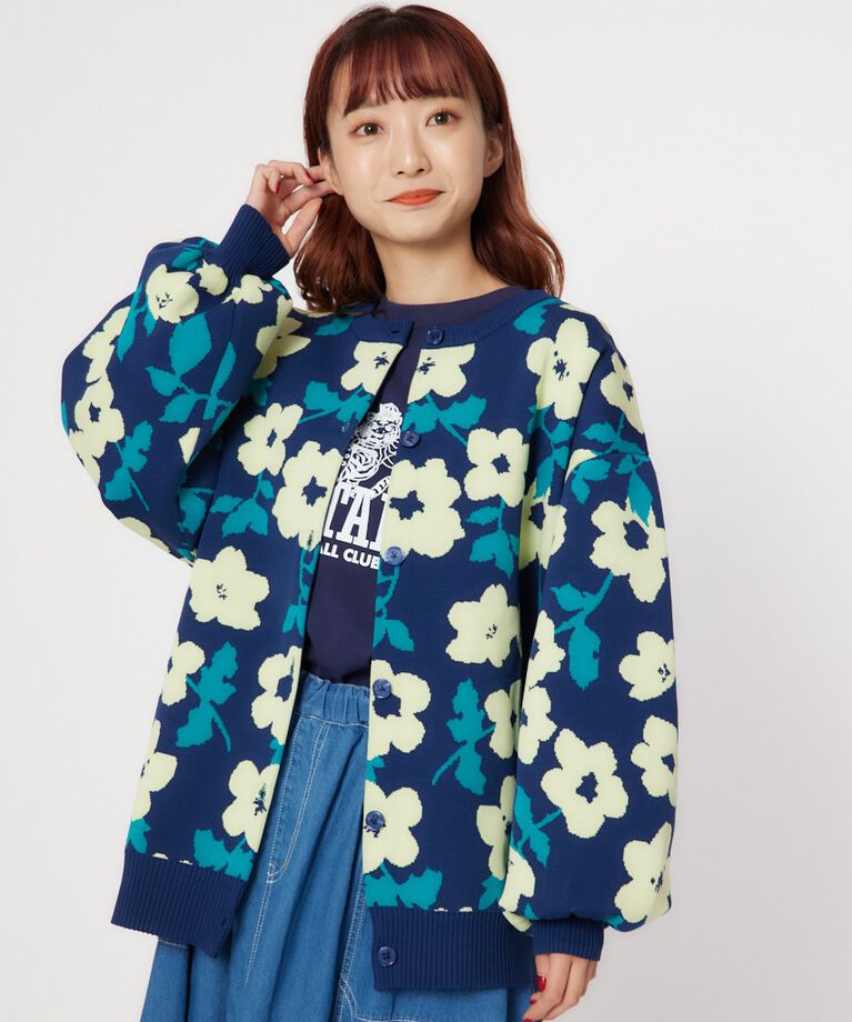 RODEO CROWNS「A-LIGHT KNIT アソートカーディガン」|カーディガン|柄NVY5