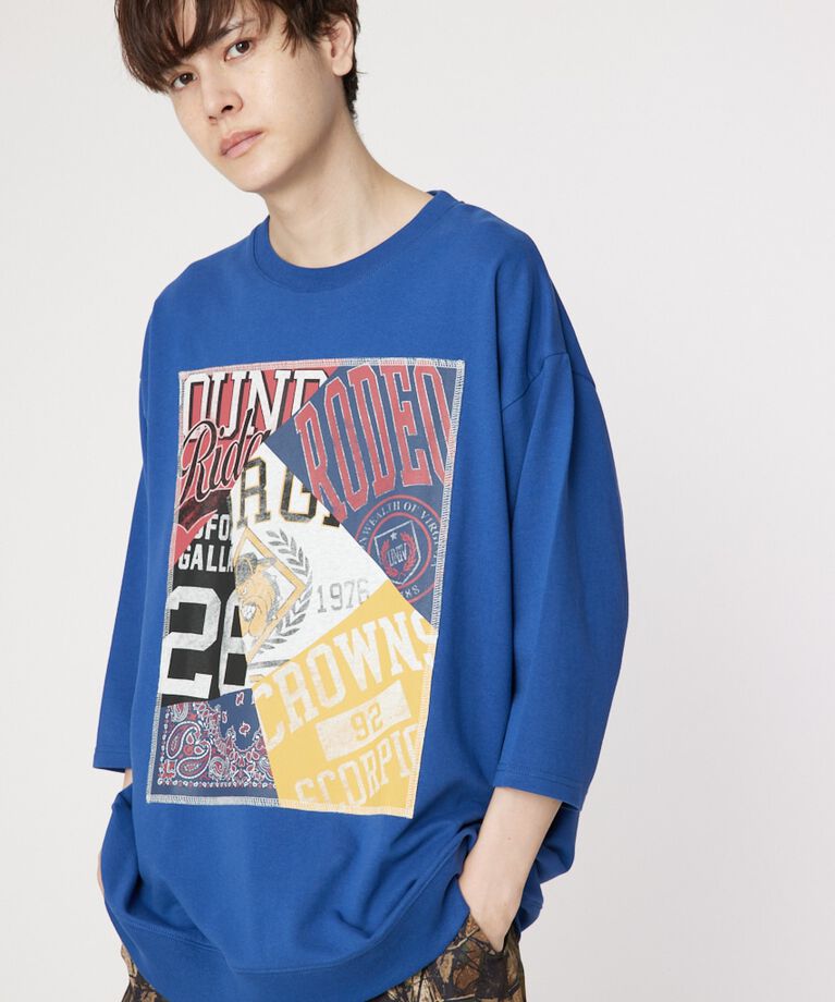RODEO CROWNS「イラストハーフスリーブスウェット」|Tシャツ・カットソー|BLU