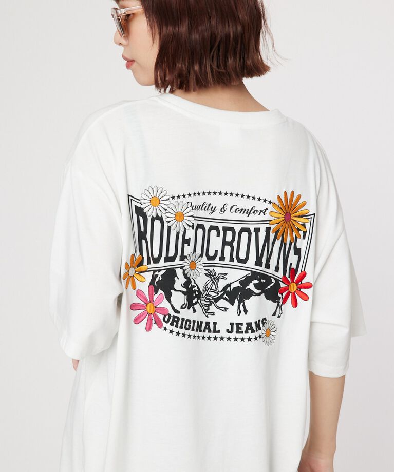 RODEO CROWNS「Flower Bloom Logo Tシャツ」|Tシャツ・カットソー|