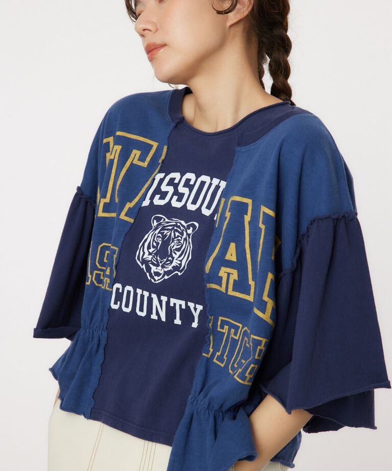 RODEO CROWNS「ドッキングカレッジトップス」|Tシャツ・カットソー|NVY