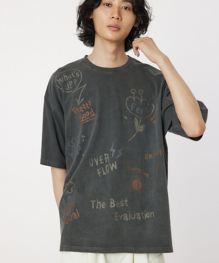 RODEO CROWNS「FREEHAND Tシャツ」|Tシャツ・カットソー|L/BLK1