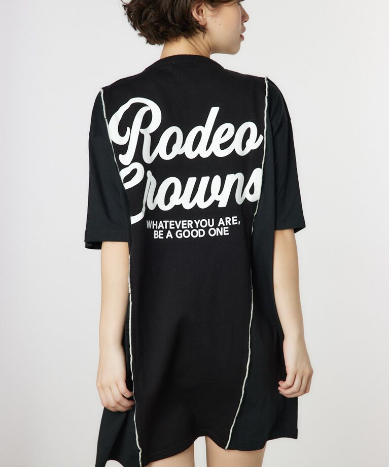 RODEO CROWNS「ドッキングメロウニットワンピース」|ワンピース|BLK