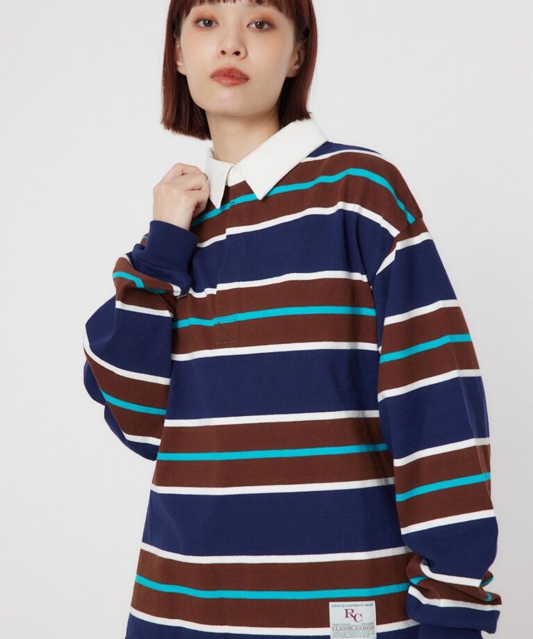 RODEO CROWNS「GOOD OLD ルーズラガーシャツ」|Tシャツ・カットソー|柄NVY5