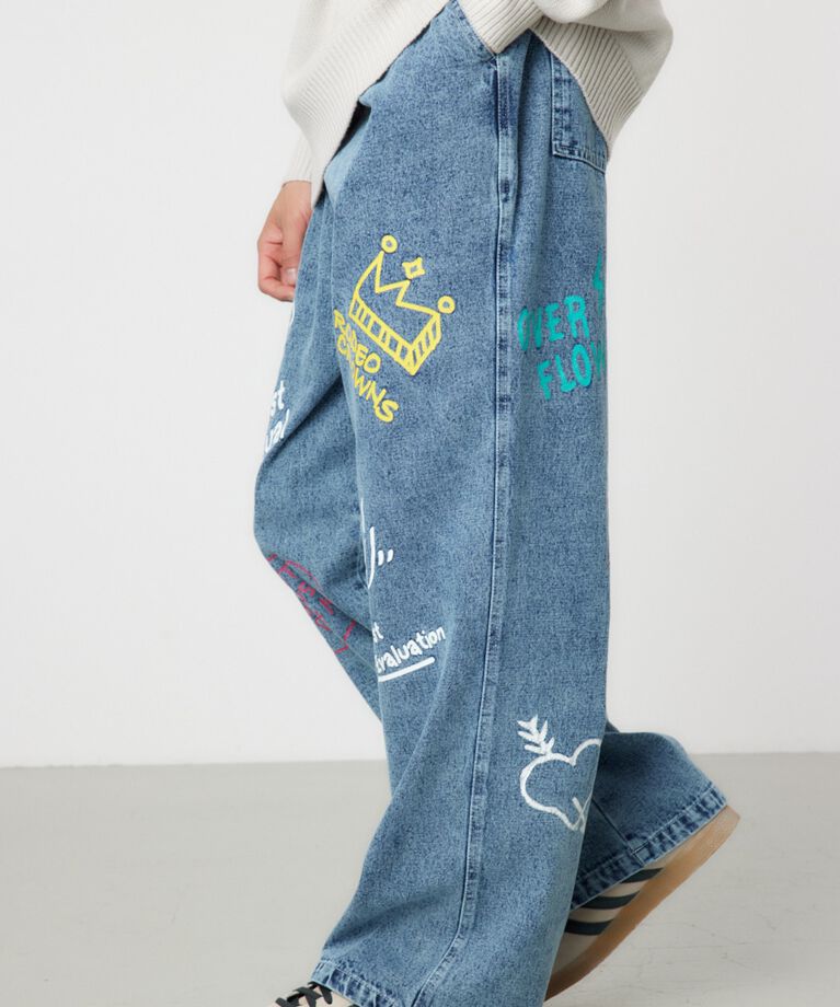 RODEO CROWNS「rakugaki デニムパンツ」|デニム|