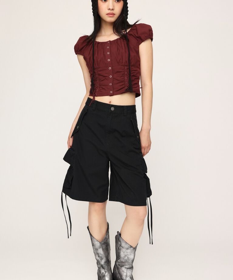 SLY「POCKET WIDE HALF パンツ」|その他|BLK