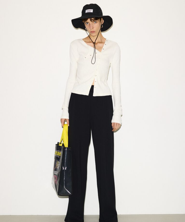 SLY「SLANT BUTTON L／S トップス」|Tシャツ・カットソー|