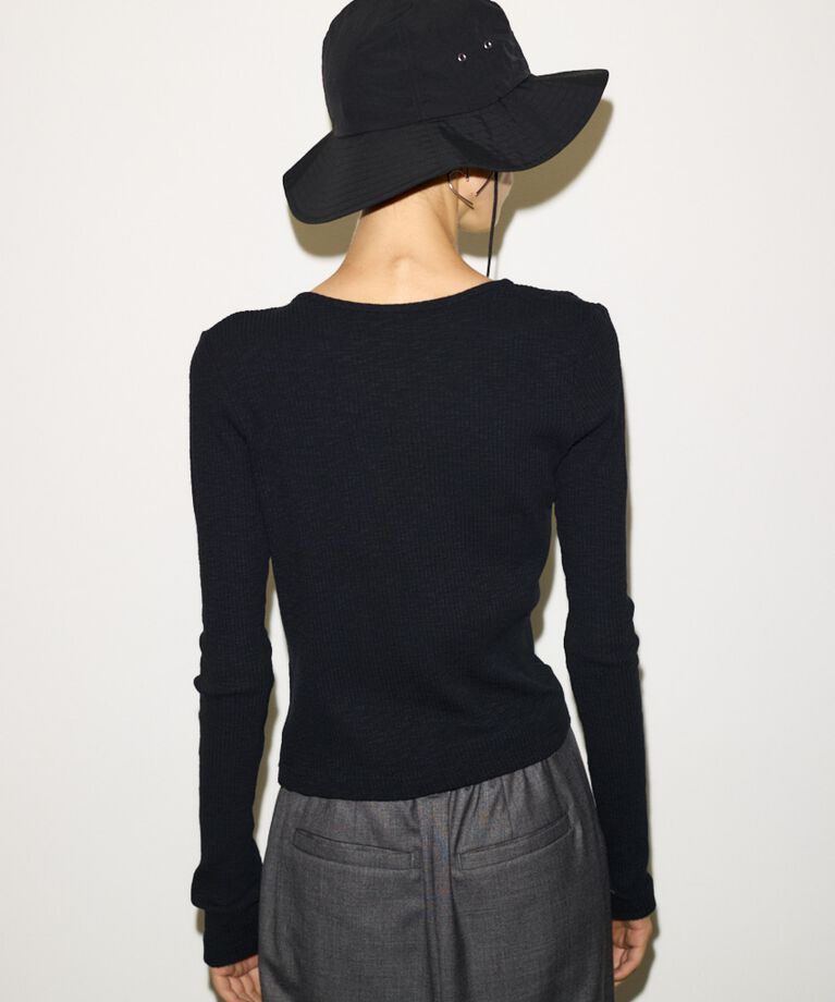 SLY「SLANT BUTTON L／S トップス」|Tシャツ・カットソー|