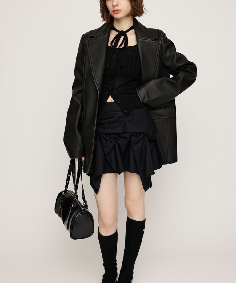 SLY「MANNISH DESIGN ショートスカート」|スカート|BLK
