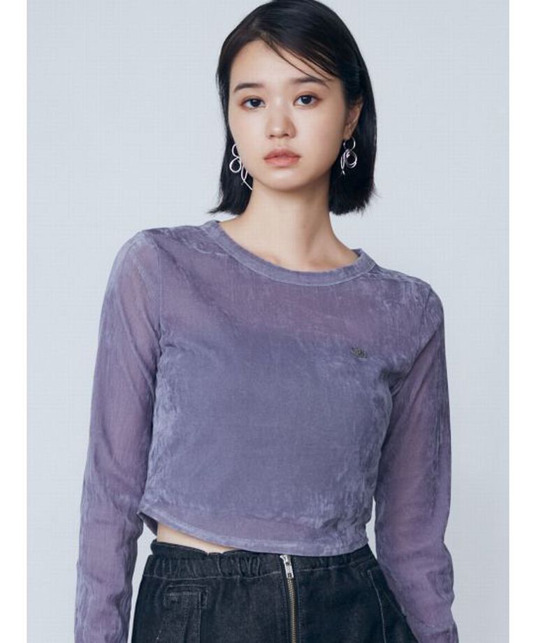 EMODA「シアーベロアプレートトップ」|Tシャツ・カットソー|
