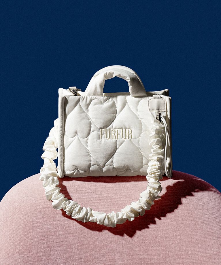 FURFUR「【限定カラー】ハートキルティングバッグ」|トートバッグ|WHT