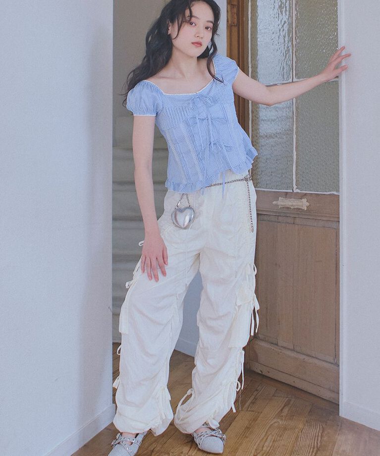 FURFUR「リボンディテールカーゴパンツ」|チノ|