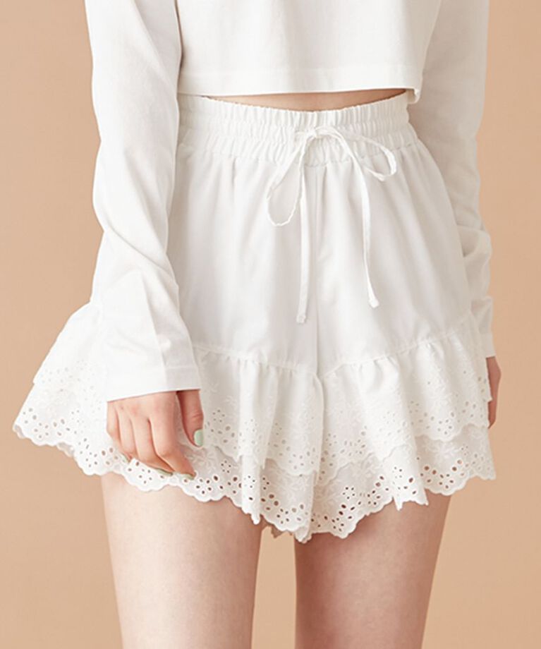 LILY BROWN Lingerie「【LILY BROWN Lingerie】レーシーショートパンツ」|その他|