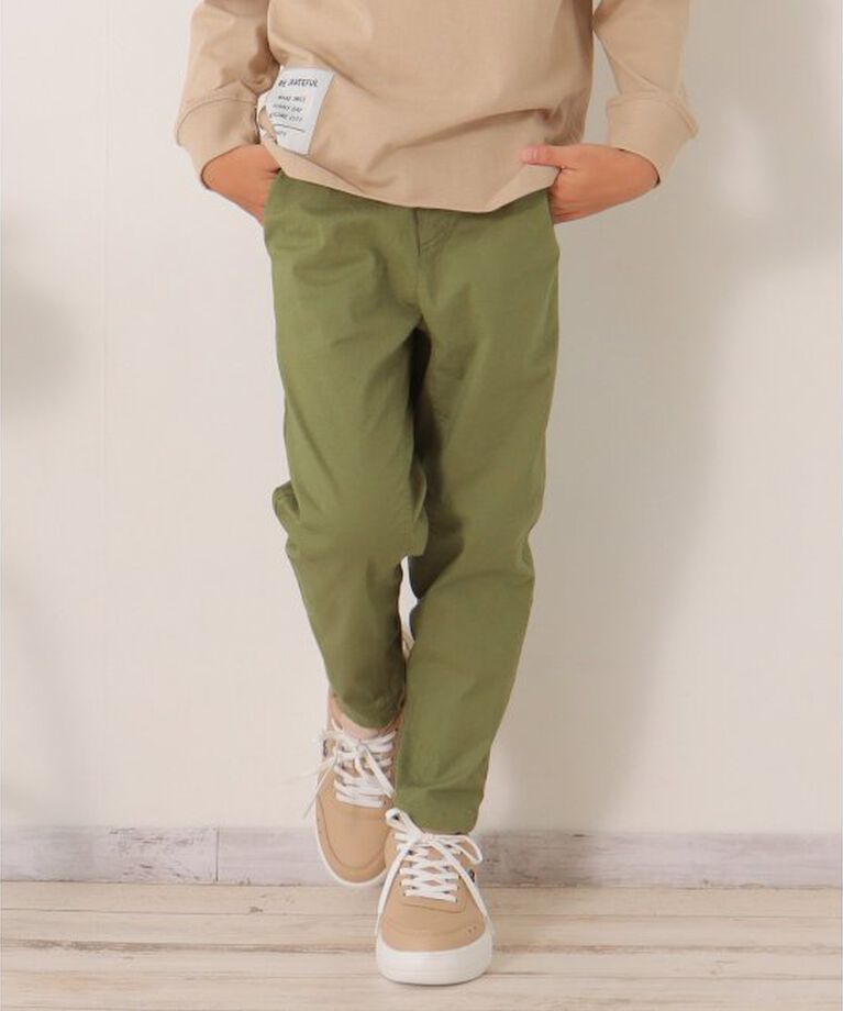 ikka kids「ストレッチゆるテーパードパンツ」|その他|オリーブ