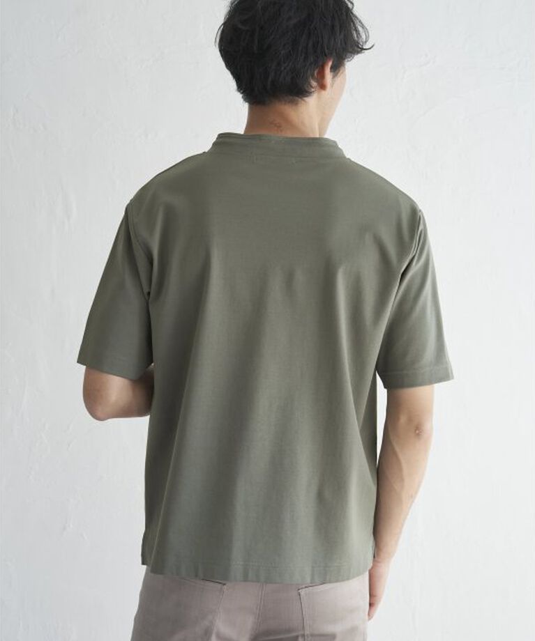 ikka「冷感ルーイカラー5分袖ポケT」|Tシャツ・カットソー|