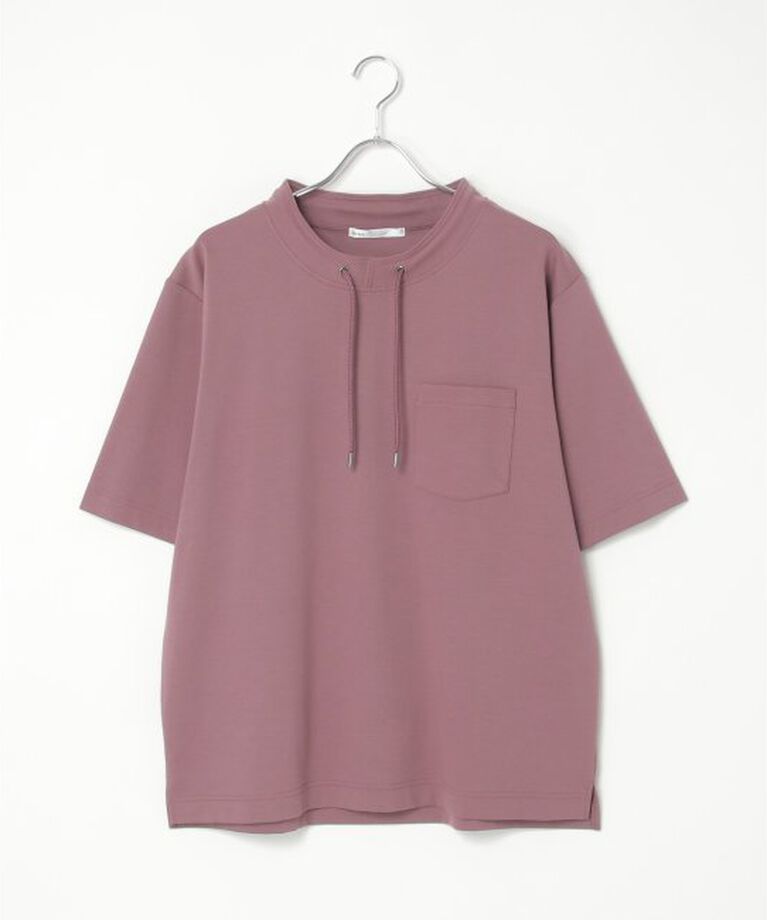 ikka「冷感ルーイカラー5分袖ポケT」|Tシャツ・カットソー|