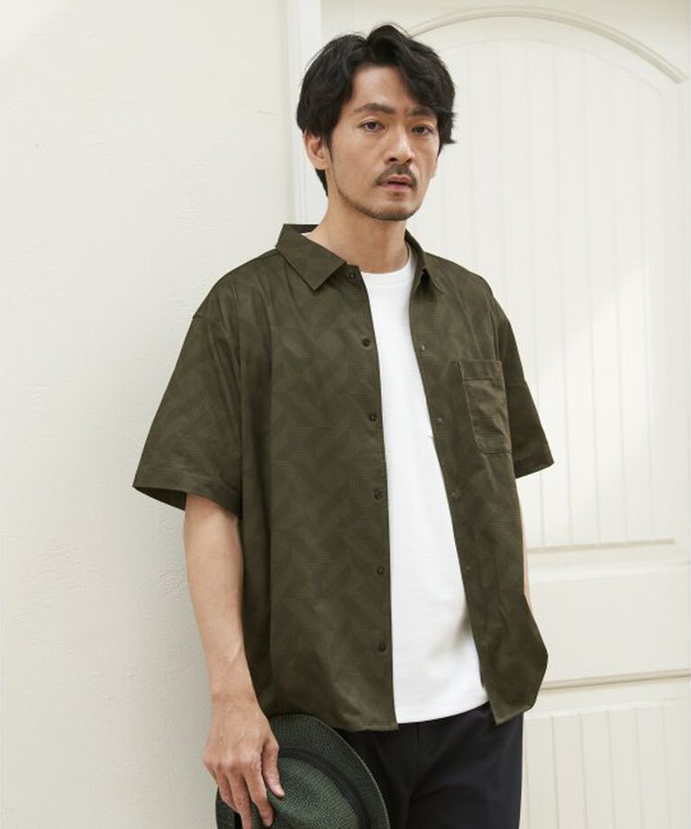 ikka「【吸水速乾／セットアップ対応】GOKU楽AIRレギュラーシャツ」|シャツ・ブラウス|