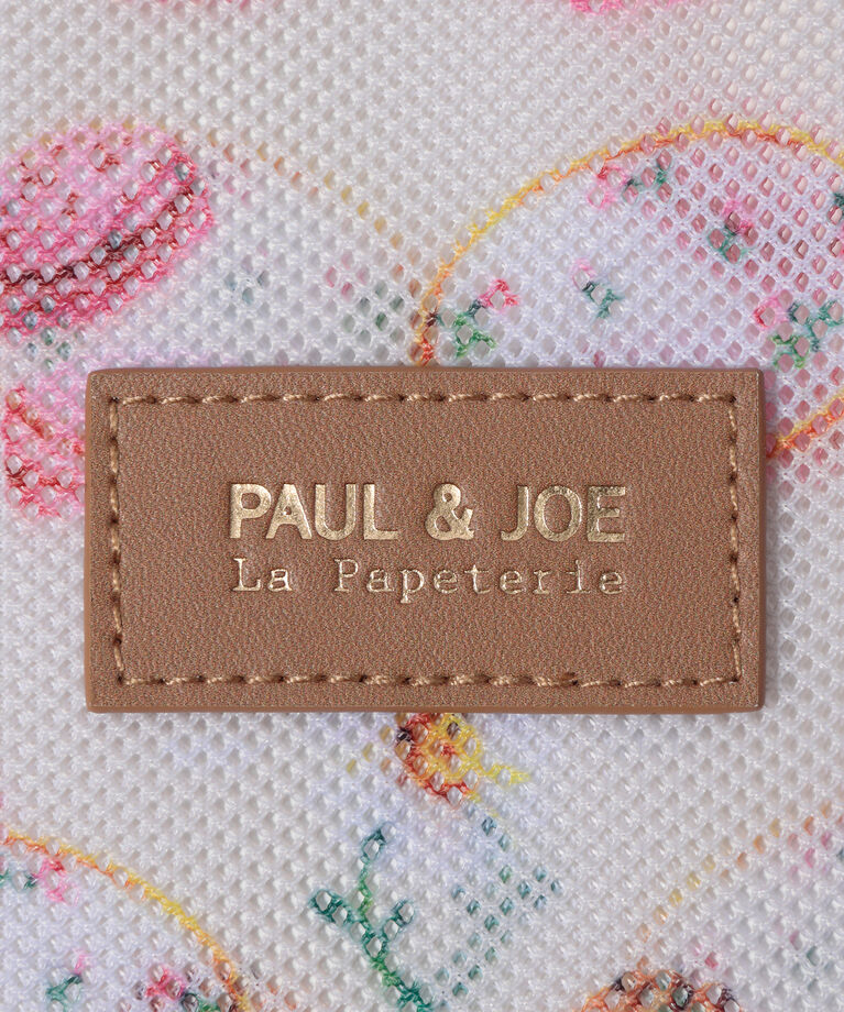 PAUL&JOE「プリントメッシュフラットポーチ／ポール＆ジョー」|ポーチ|
